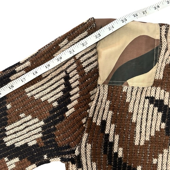 The Wooly Pully Sweater 100% Wool Shoulder and Elbow Reinforced Camouflage Patch - Picture 12 of 13